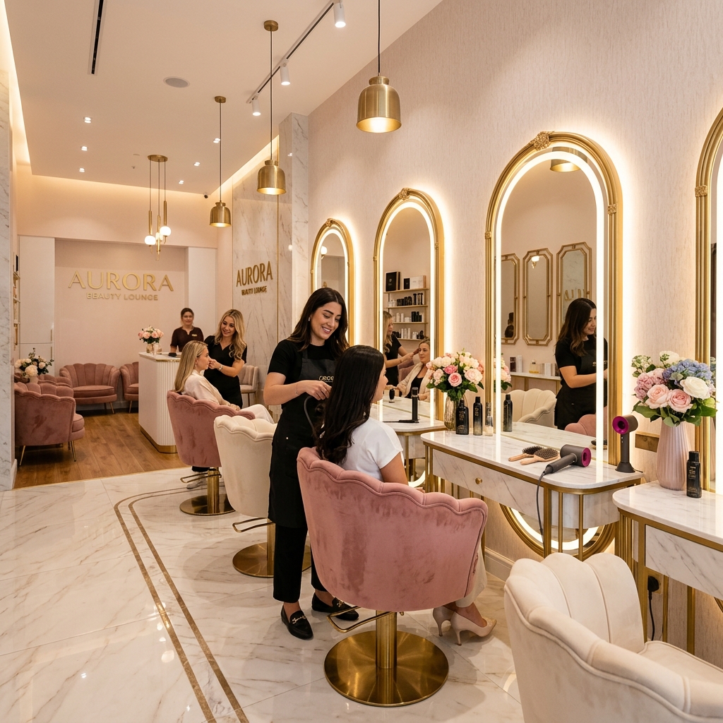 Luxury Salon Interior in Coimbatore
